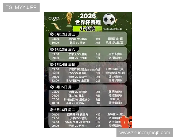 2026年世界杯赛程时间表及比赛日程安排,助你提前规划观赛 2026年世界杯赛程时间表及比赛日程安排,助你提前规划观赛